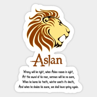 Aslan Poem Sticker